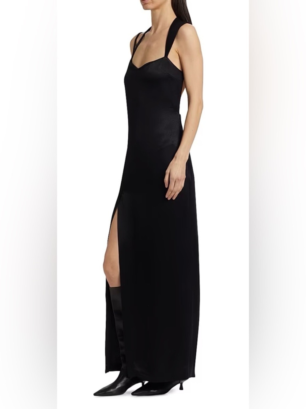 IRO Black sweetheart-neck Maxi Dress Size EU 38 US 6 NWT